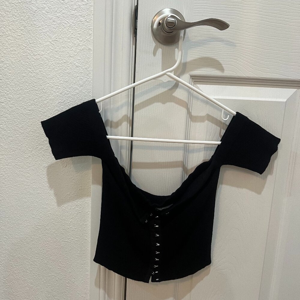 Intermix Petite Off the Shoulder Knit Top